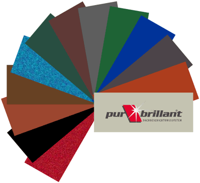 Hank-Dachbeschichtungen | Farbtabelle für Dachbeschichtung mit dem pur